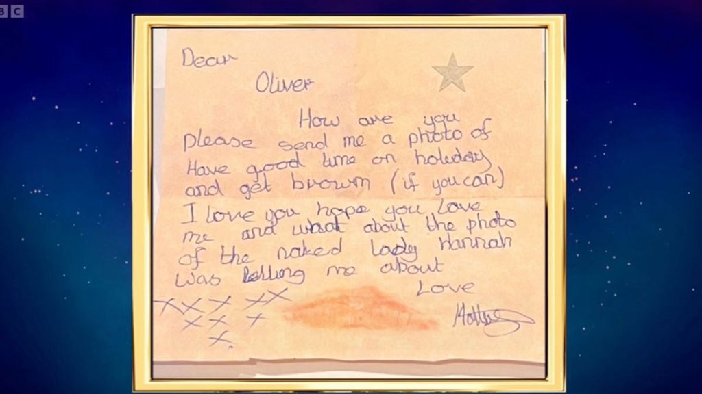 Here is the letter that Holly sent to Oliver