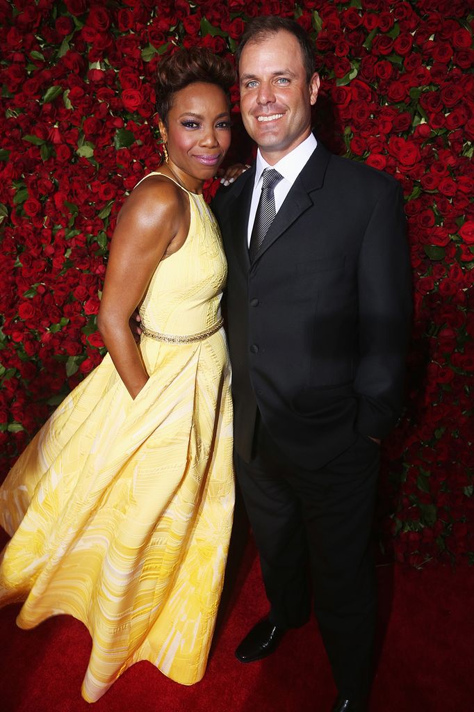 Heather Headley and Brian Musso on the red carpet at the Tony Awards