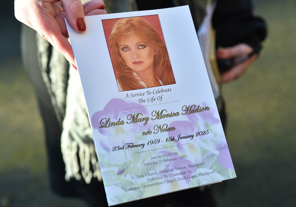 An order of service of Linda Nolan