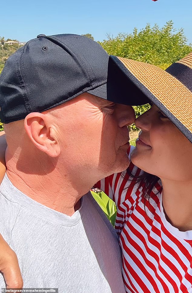 The Moon lighting legend was diagnosed with the brain condition aphasia in 2002 and then frontotemporal dementia the following year; the couple are seen in 2024