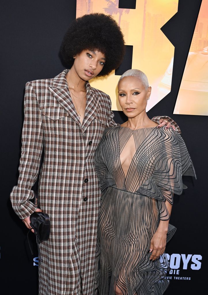 Willow Smith and Jada Pinkett Smith at the premiere of "Bad Boys: Ride or Die" at the TCL Chinese Theater on May 30, 2024 in Hollywood, California.