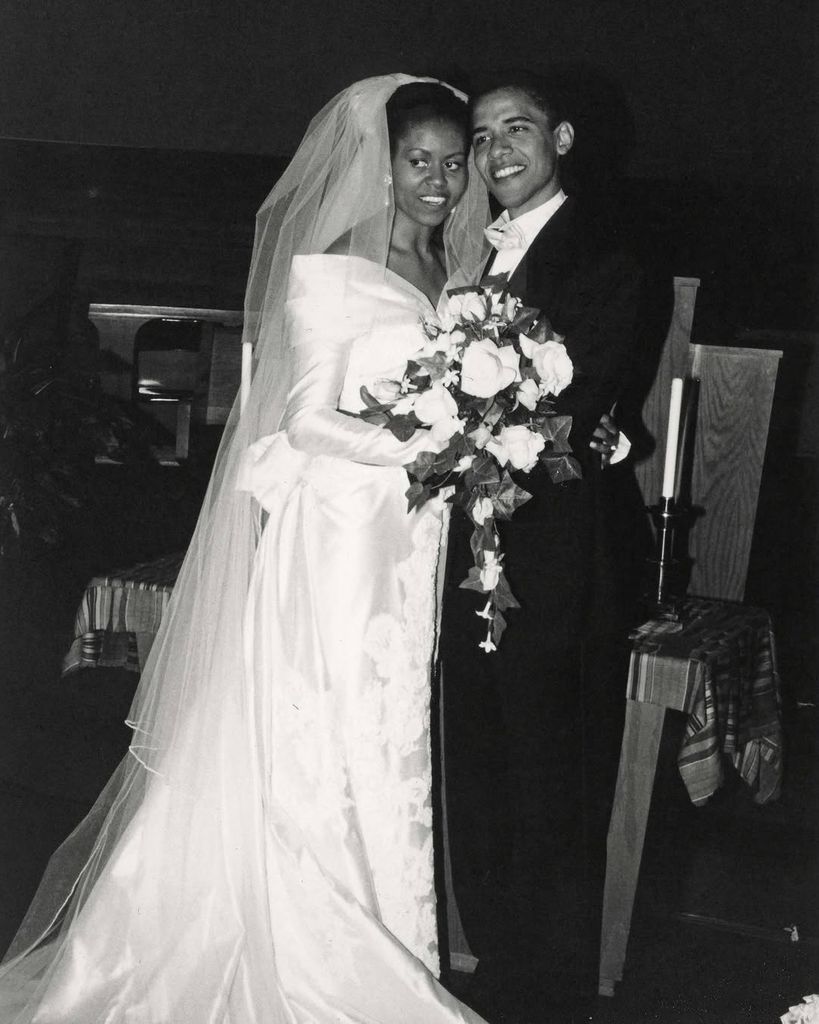 Barack and Michelle Obama's wedding on October 3, 1992