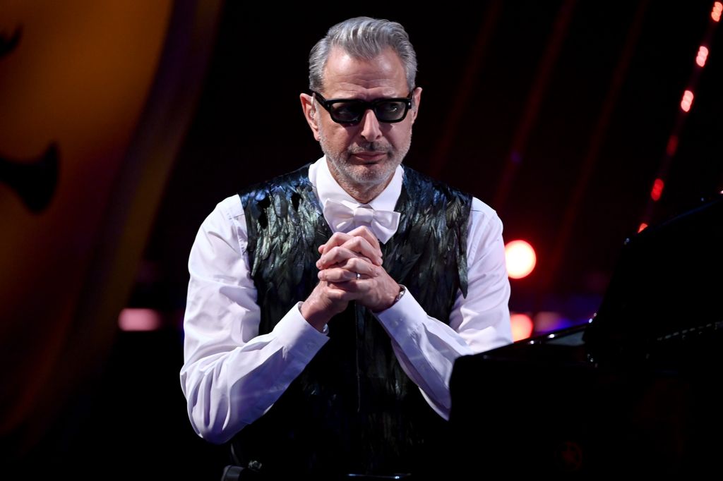 Jeff Goldblum performs on stage during the EE BAFTA Film Awards 2025 at The Royal Festival Hall 