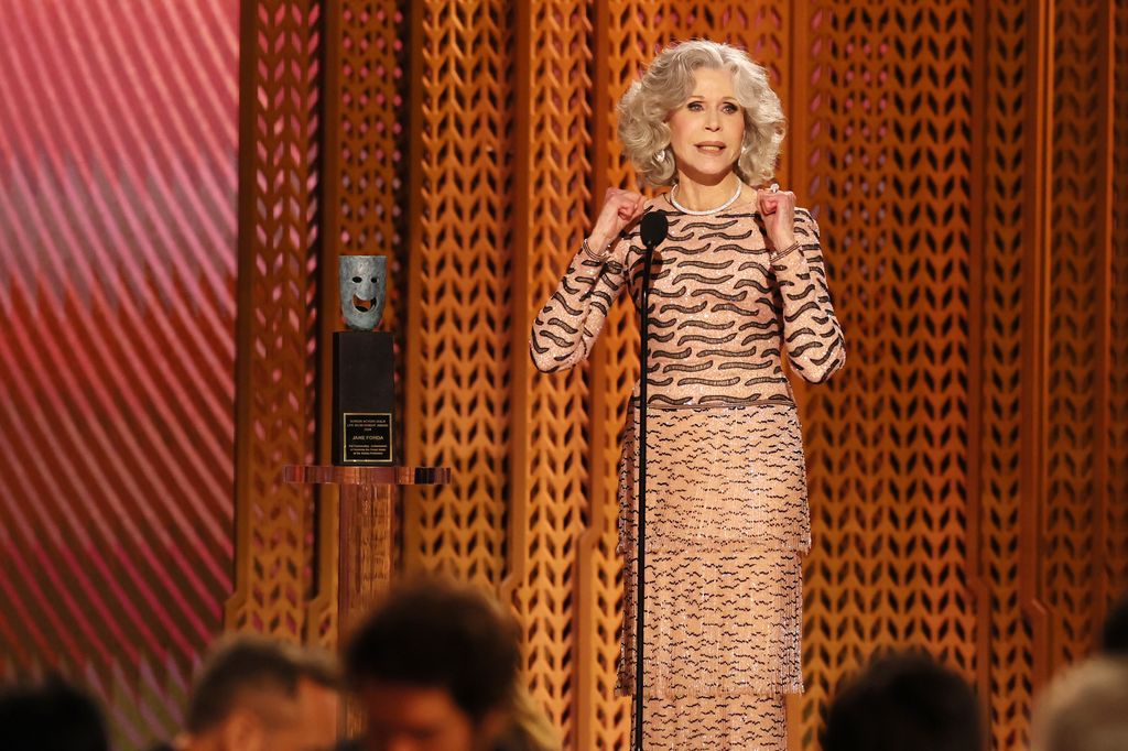 Jane Fonda at the 31st Screen Actors Guild Awards in Shrine Auditorium and Expo Hall in Los Angeles, CA, Sunday, Feb. 23, 2025