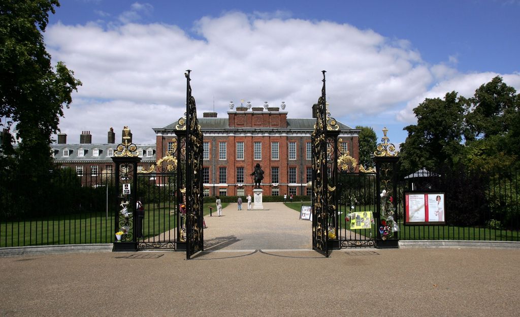 A photo of Kensington Palace against a blue sky