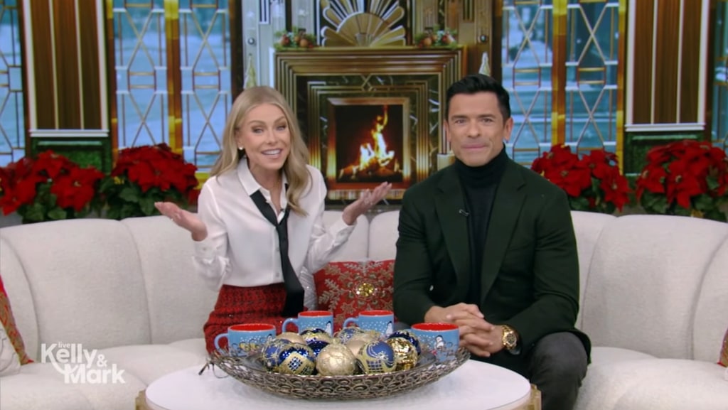 Kelly Ripa and Mark Consuelos on LIVE with Kelly and Mark, December 24, 2025