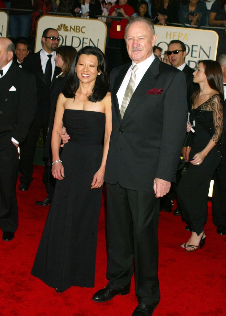 Gene Hackman & wife Betsy Arakawa during The 60th Annual Golden Globe Awards - Arrivals at The Beverly Hilton Hotel in Beverly Hills, California, United States. (Photo by Jeffrey Mayer/WireImage)