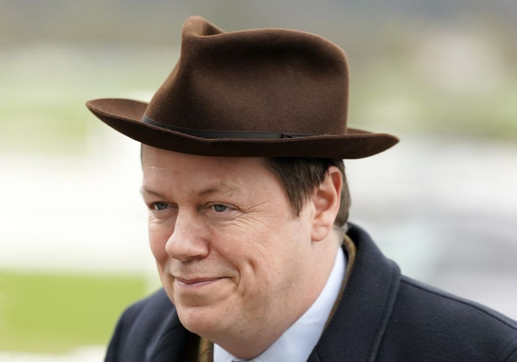 Tom Parker Bowles wearing hat at Cheltenham Festival