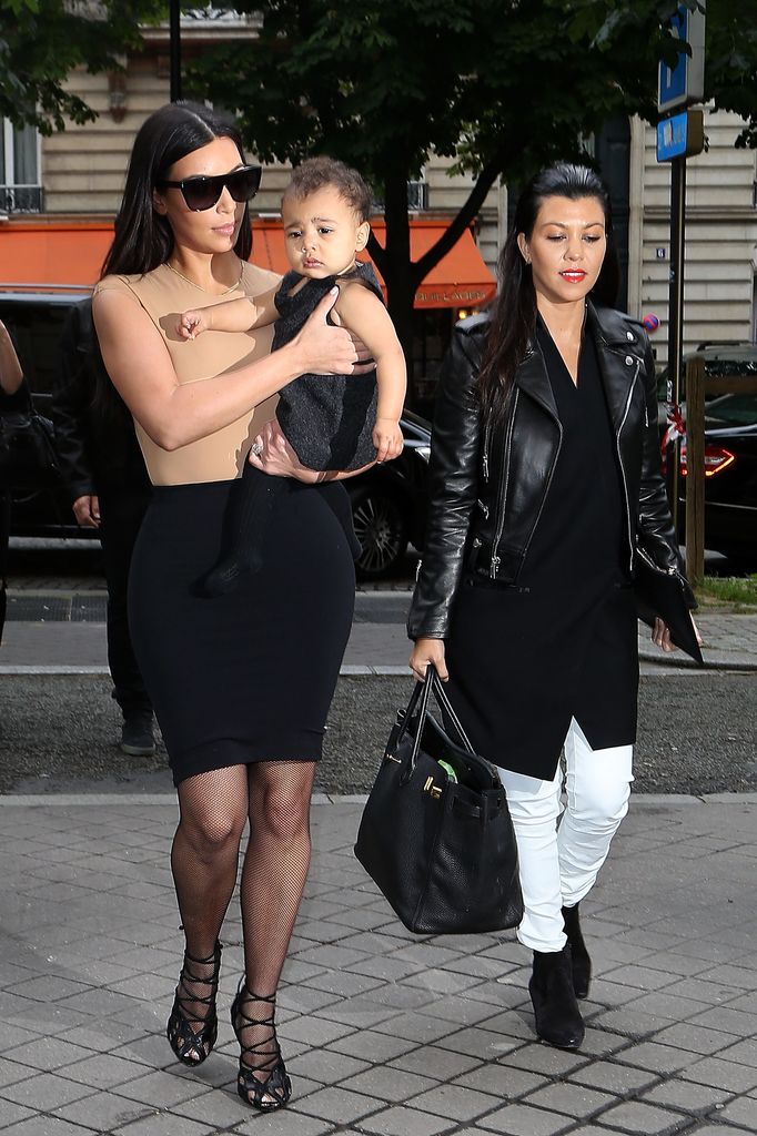 North West with Kim and Kourtney Kardashian 