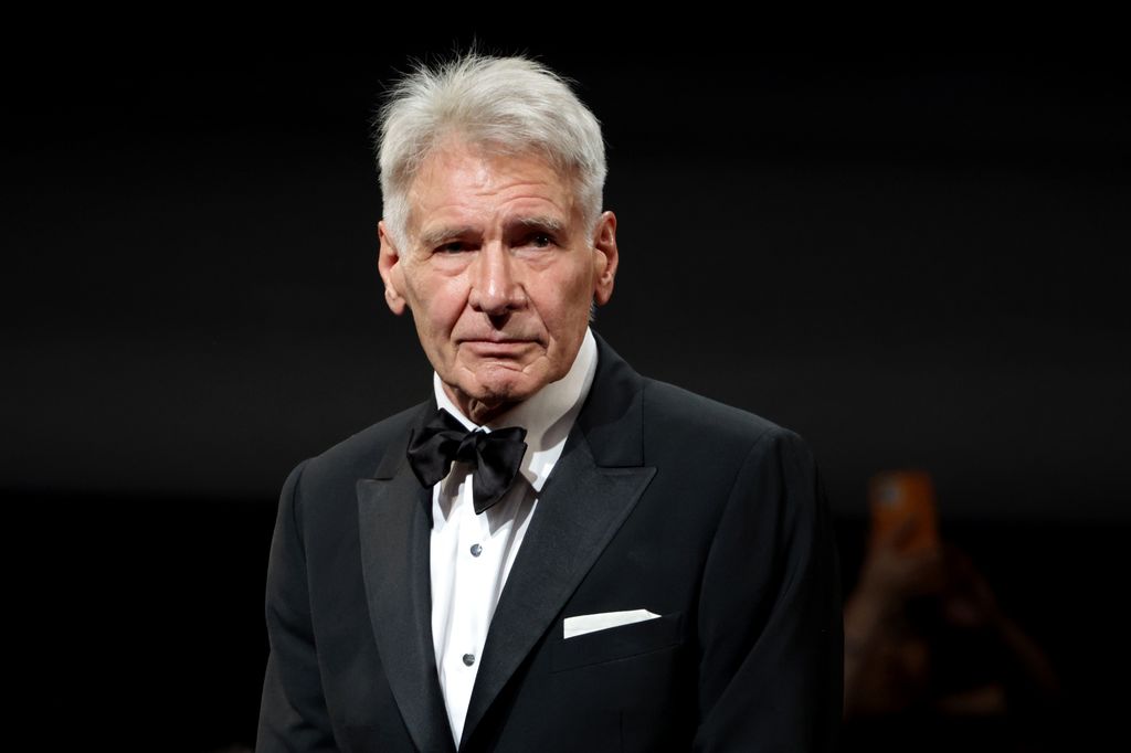  Harrison Ford receives an honorary Palme D'Or during the 76th annual Cannes film festival at Palais des Festivals on May 18, 2023 in Cannes, France