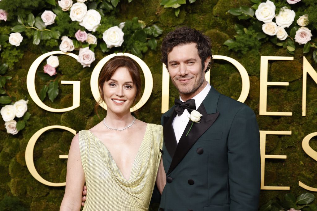 Adam Brody and his spouse Leighton Meester (L) arrive for the 82nd annual Golden Globe Awards ceremony at the Beverly Hilton Hotel in Beverly Hills, California, USA, 05 January 2025