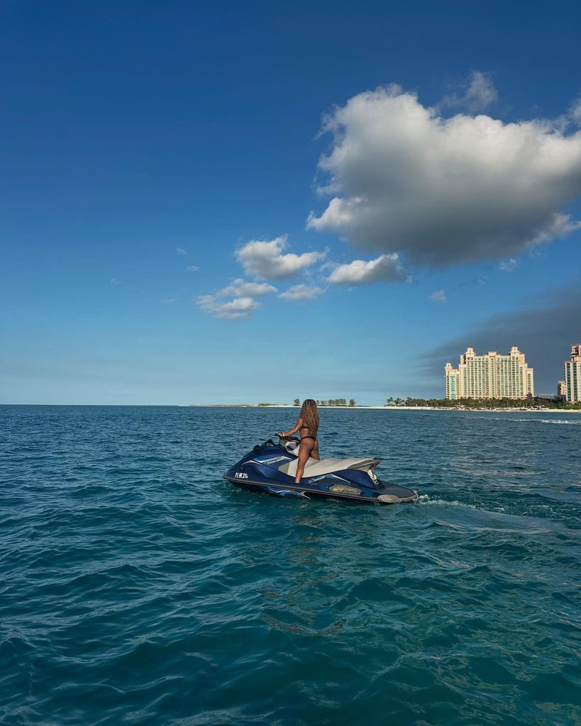 simone biles on a jet ski