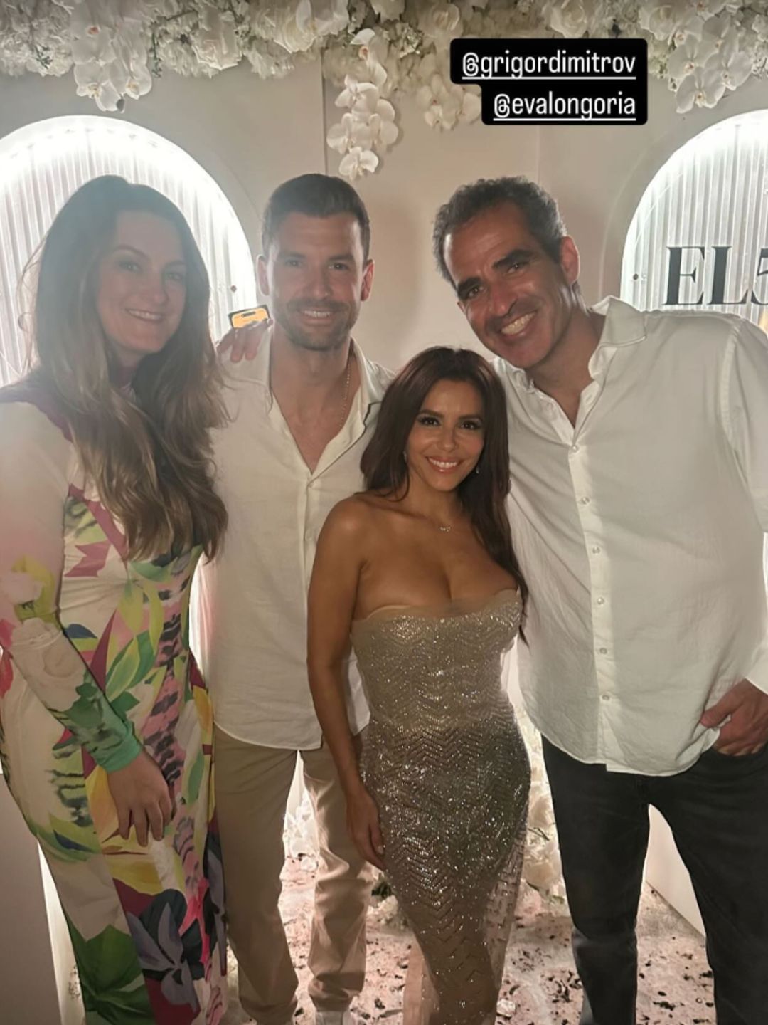 Eva Longoria poses with her friends at her star-studded birthday bash 