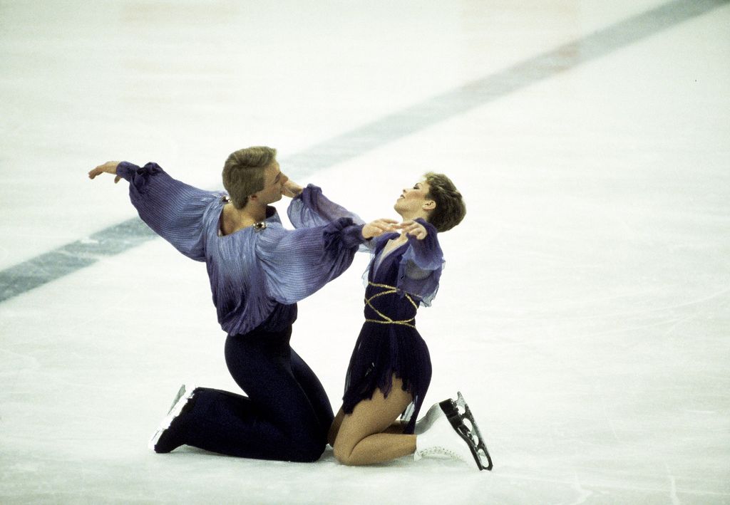 Christopher Dean and Jayne Torvill skating together