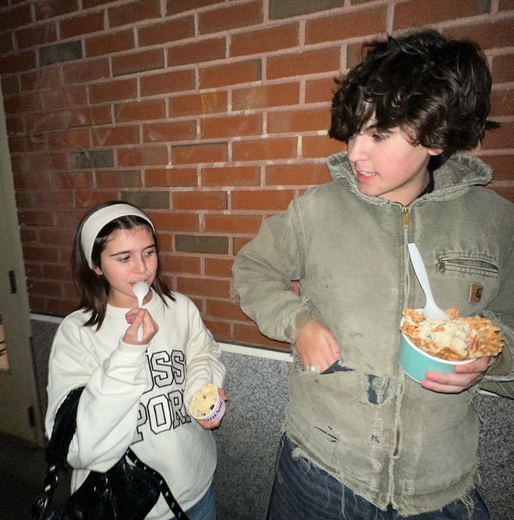 Mason with his sister Penelope