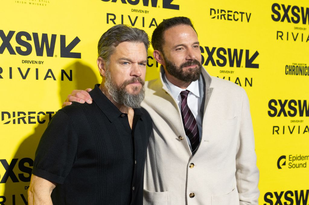 Matt Damon and Ben Affleck attend the "The Accountant 2" premiere during the SXSW Conference and Festival at Austin Convention Center in Austin, Texas on March 8, 2025