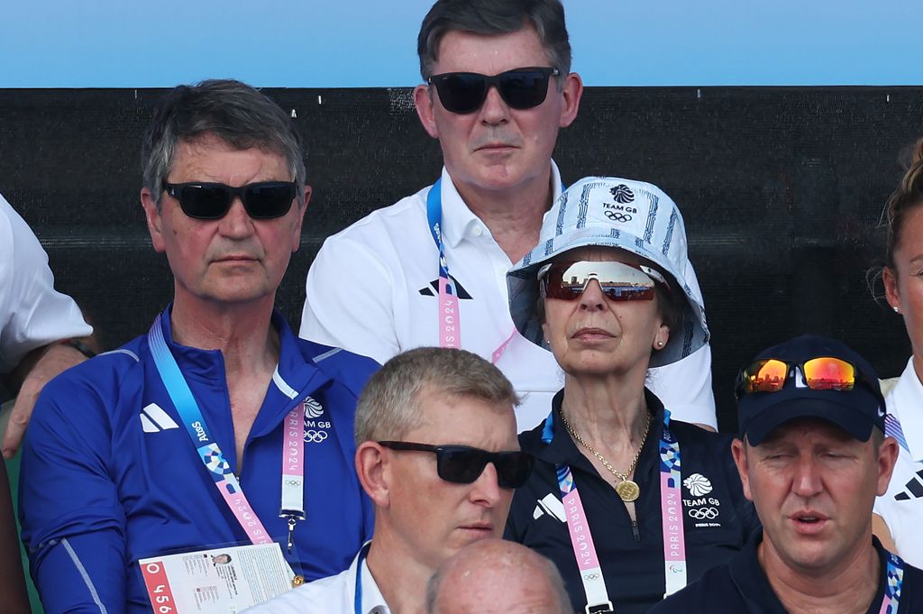 Princess Anne wearing bucket hat at Olympics