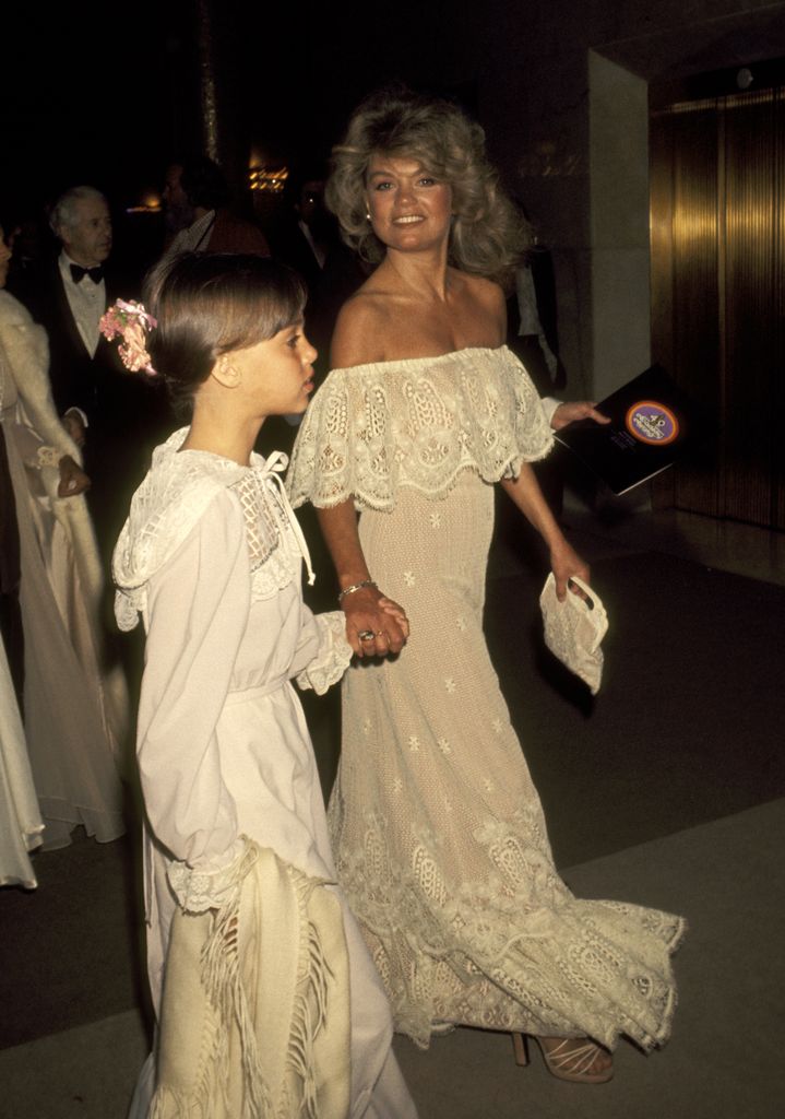 Dyan Cannon and Daughter Jennifer Grant during 49th Annual Academy Awards in 1977