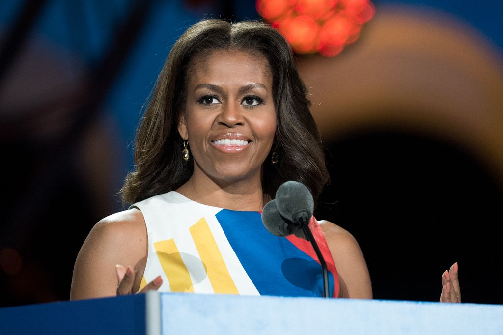 Former First Lady Michelle Obama speaks at the opening ceremony of the Special Olympics World Games Los Angeles 2015  at Los Angeles Memorial Coliseum on July 25, 2015 in Los Angeles, California.