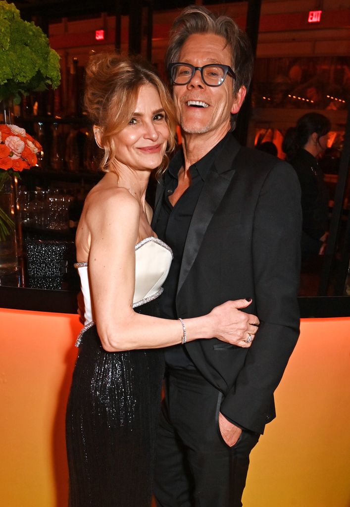 Kyra Sedgwick and Kevin Bacon attend the 2025 Vanity Fair Oscar Party Hosted By Radhika Jones at Wallis Annenberg Center for the Performing Arts on March 02, 2025 in Beverly Hills, California