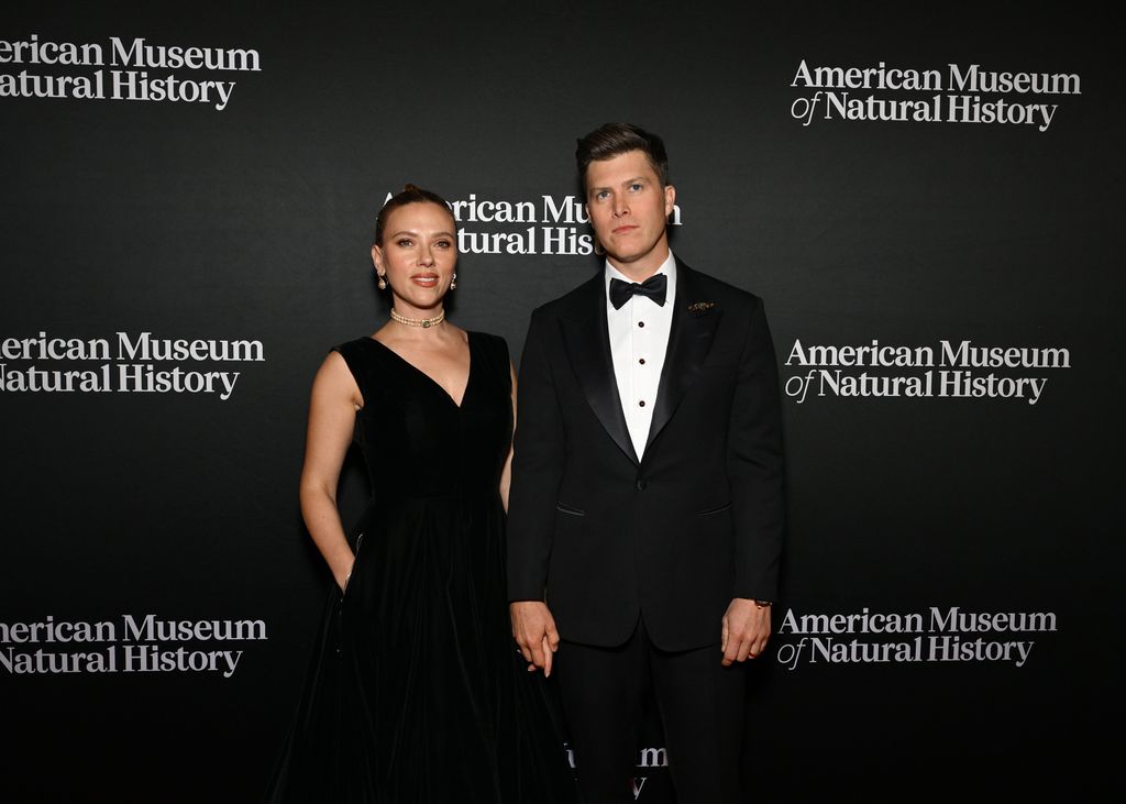 Scarlett Johansson and Colin Jost attend The American Museum of Natural History's 2024 Museum Gala at American Museum of Natural History on December 05, 2024 in New York City.