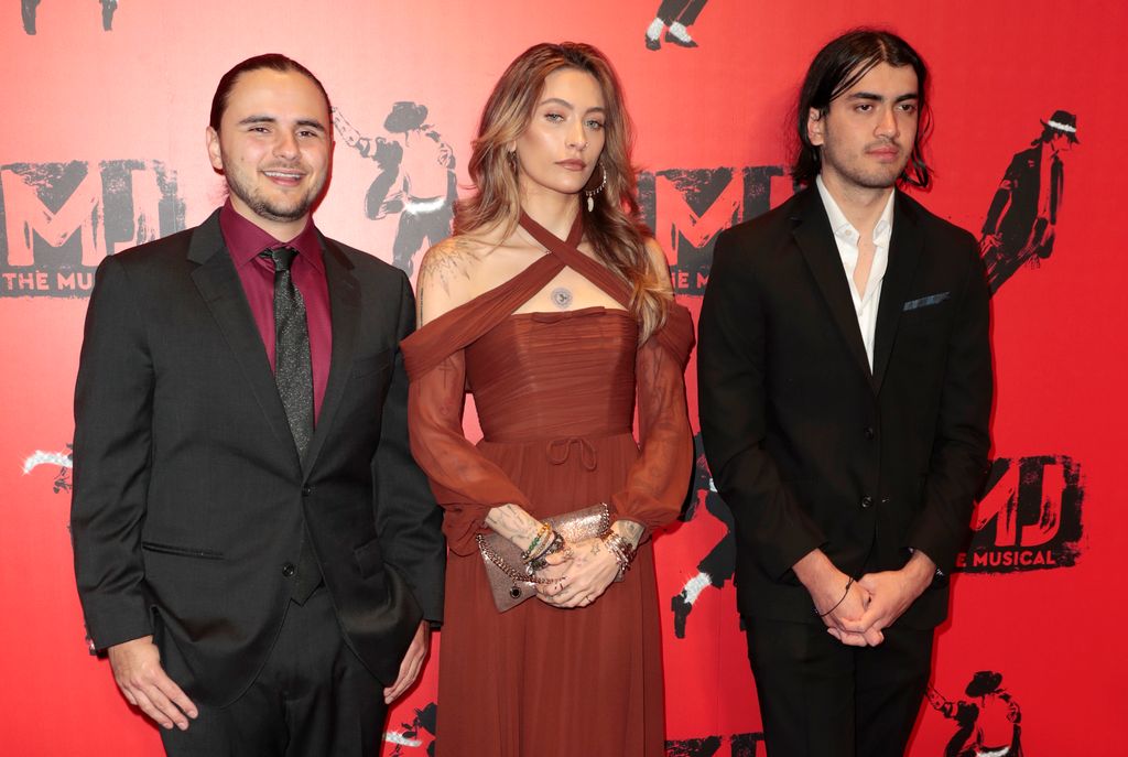 Prince Jackson, Paris Jackson and Bigi Jackson attend the opening night of "MJ: The Musical"