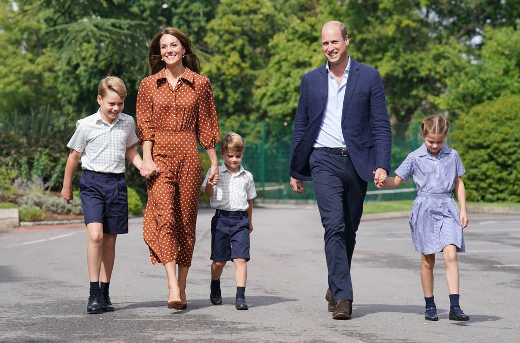 Prince George, Princess Charlotte and Prince Louis accompanied by their parents for a settling in afternoon at Lambrook School, near Ascot