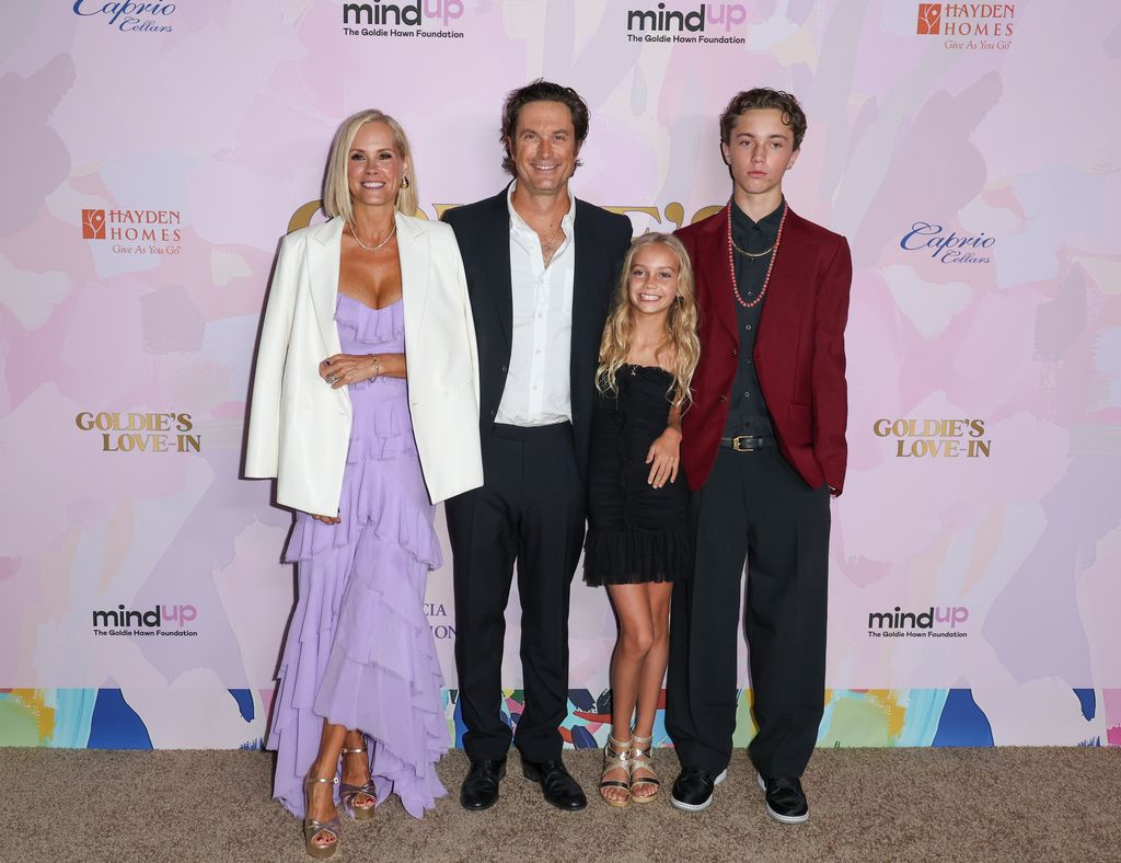 Erinn Bartlett, Oliver Hudson, Rio Hudson, and Wilder Hudson at The Goldie Hawn Foundation Celebrates 20th Anniversary Of MindUP Gala