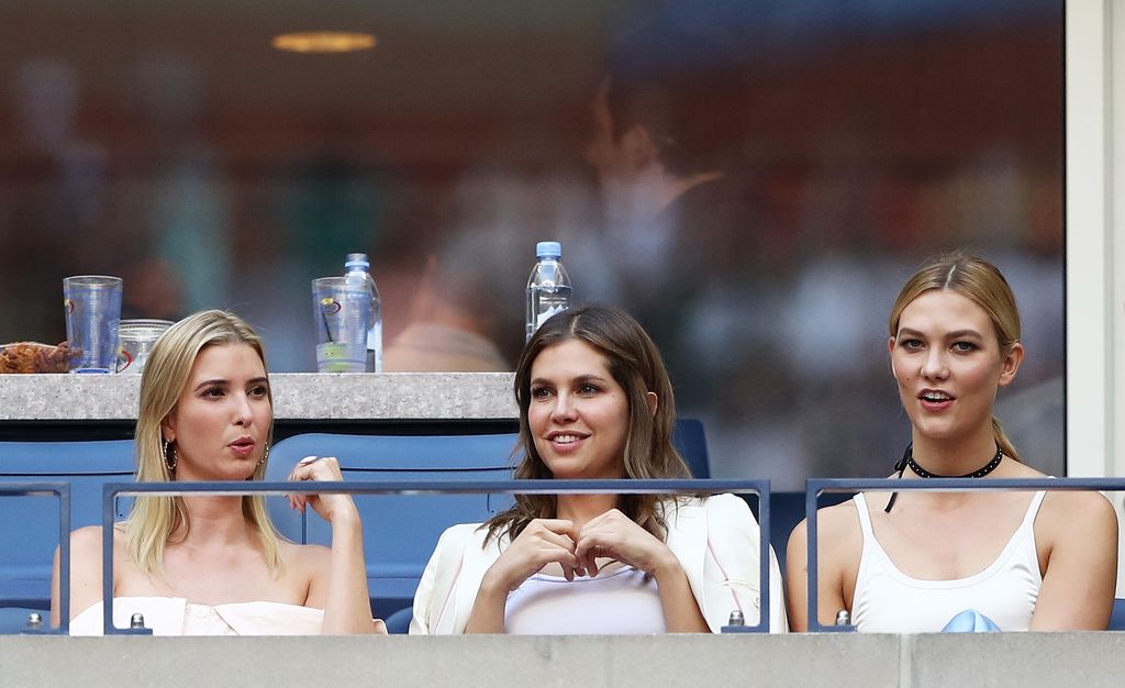 Ivanka Trump,  business woman Dasha Zhukova, and model Karlie Kloss attend the Men's Singles Final Match at 2016 US Open 