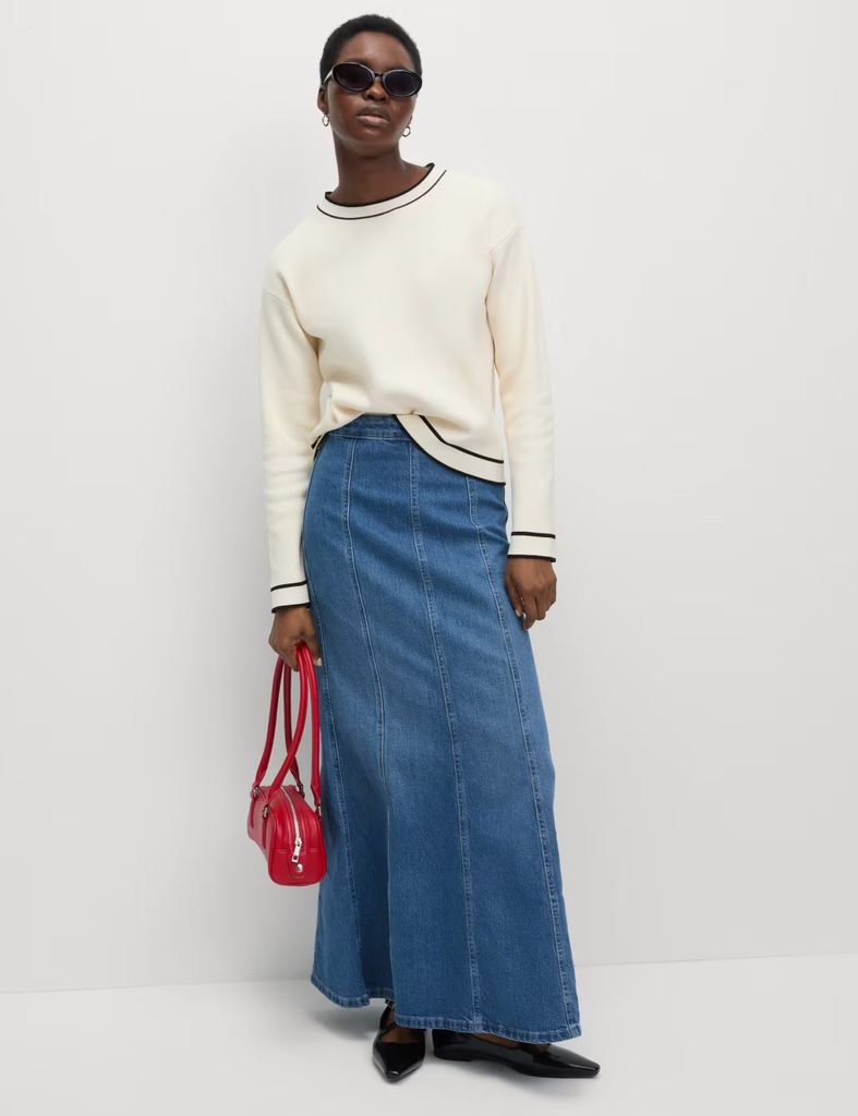 M&S Denim Maxi Skirt