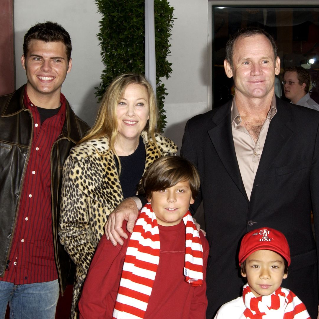 Catherine O'Hara, husband Bo Welch and family during "The Cat In The Hat" World Premiere at Universal Studios Cinema in Universal City, California, United States.