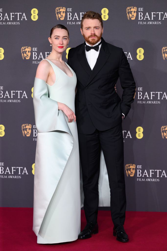 Saoirse Ronan and Jack Lowden at the 2025 EE BAFTA Film Awards