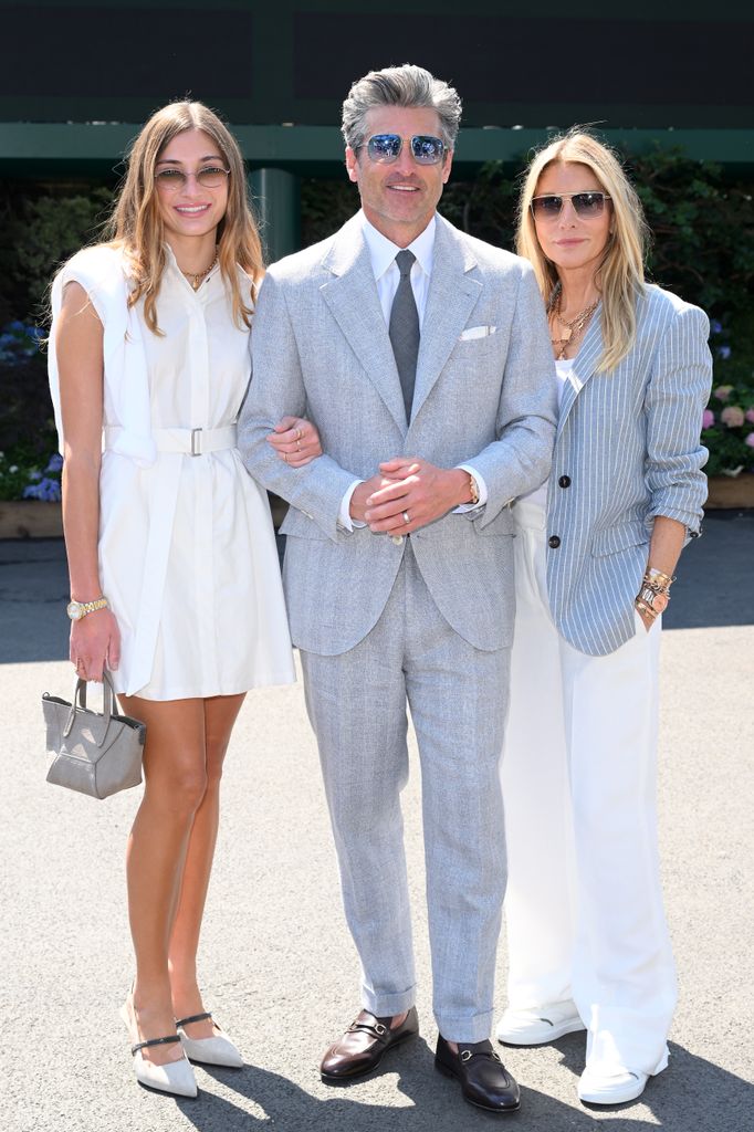 patrick dempsey with family at wimbledon