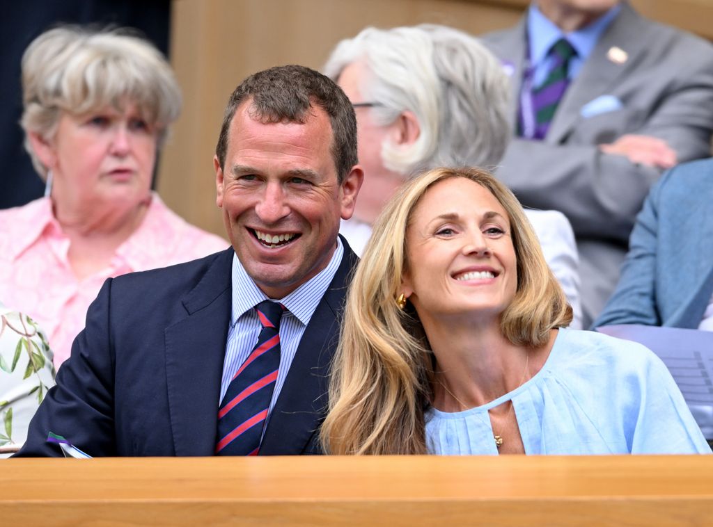 Peter Phillips and Harriet Sperling attend day ten of the Wimbledon Championships