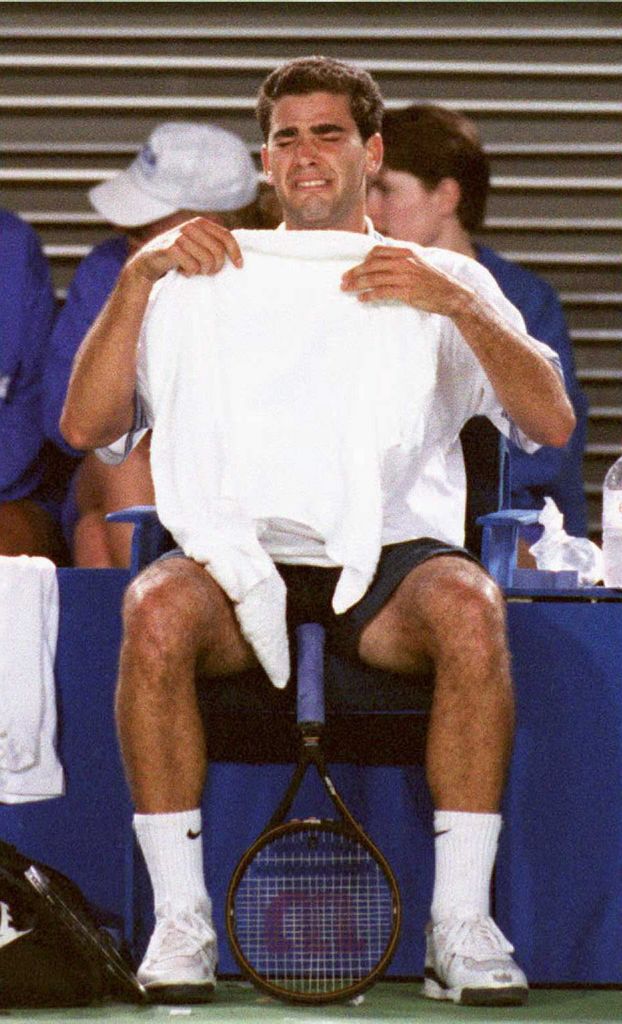 pete sampras crying