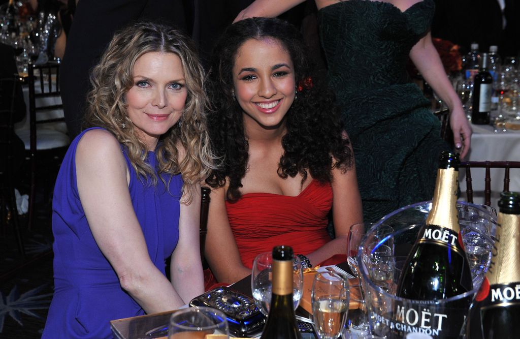  Michelle Pfeiffer and Claudia Rose during the 68th Annual Golden Globe Awards 