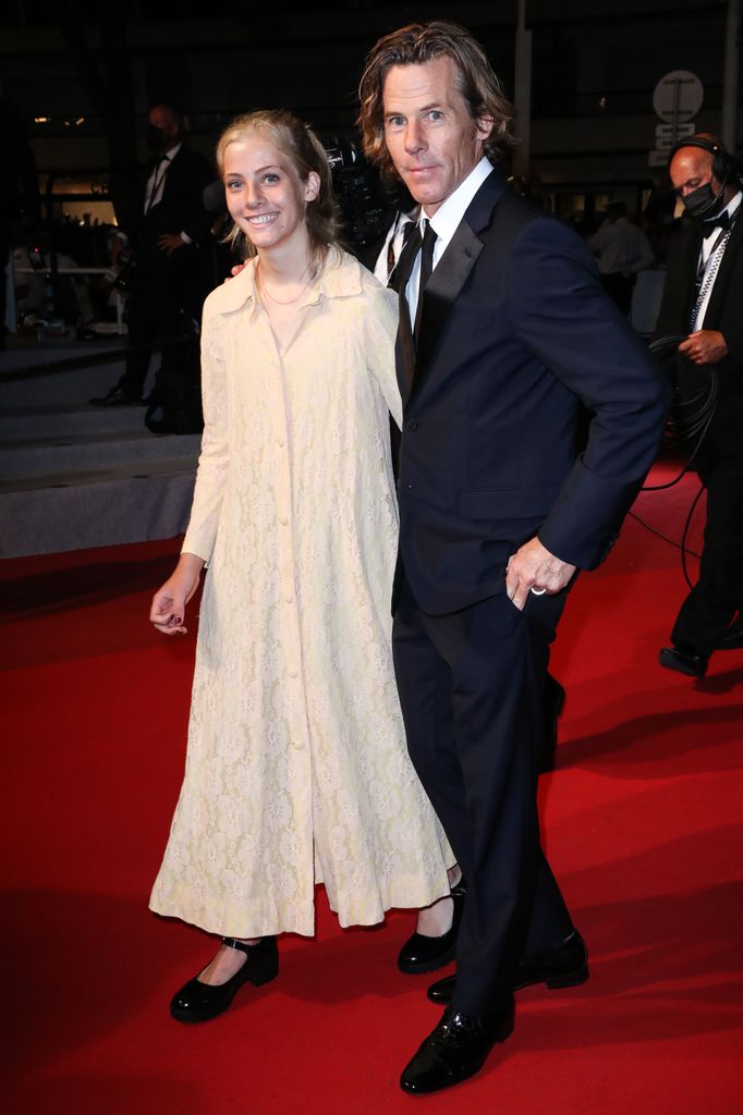 Hazel Moder and Daniel Moder attend the Cannes premiere for Flag Day in 2021