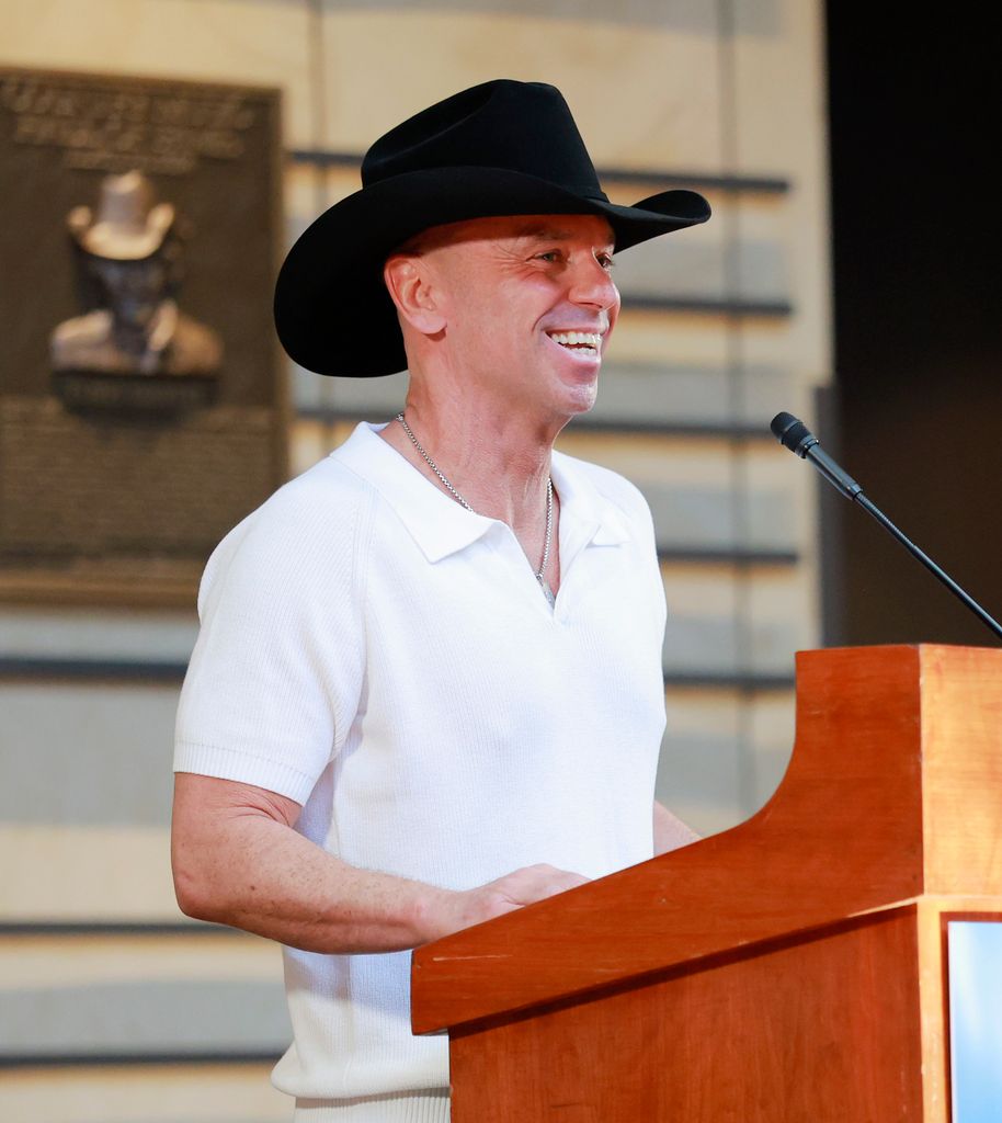 Kenny Chesney speaks onstage during the Country Music Hall of Fame Inductee Announcement at the Country Music Hall of Fame and Museum
