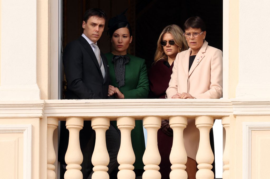 Louis Ducruet and his wife Marie Chevallier, with Camille Gottlieb and Princess Stephanie,
