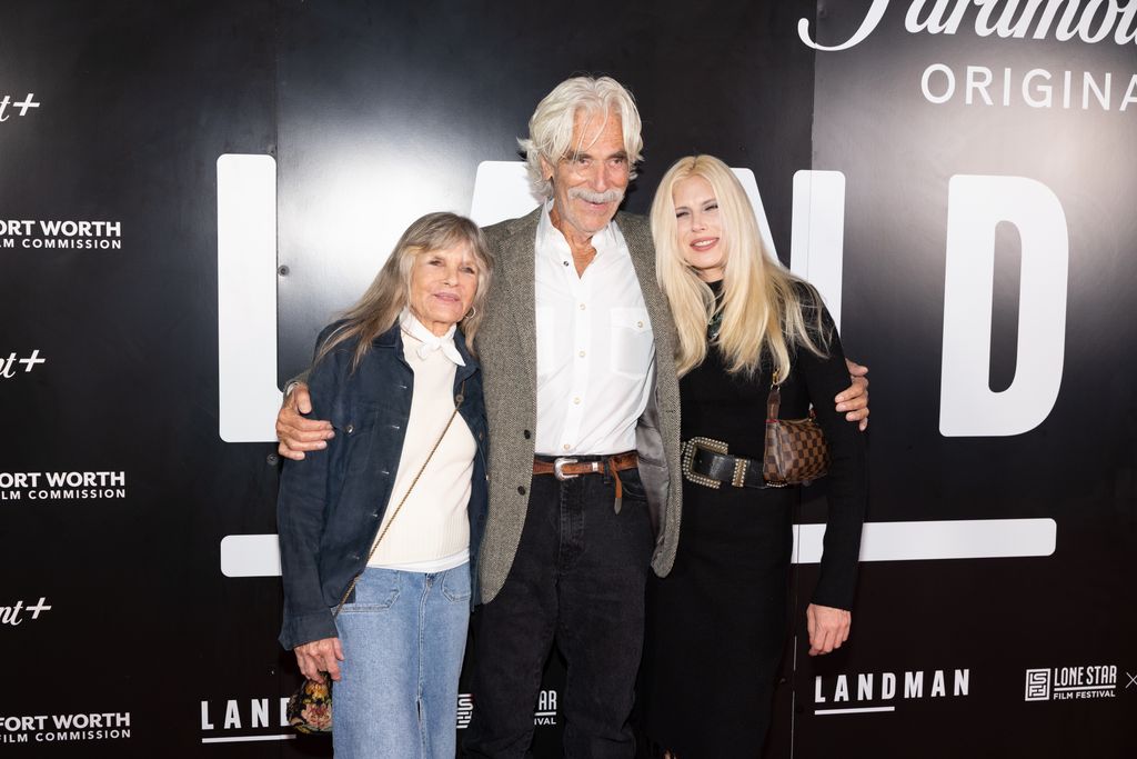 Katharine Ross, Sam Elliott and Cleo Rose Elliott attend "Landman" season two advance screening at Modern Art Museum of Fort Worth on November 06, 2025 in Fort Worth, Texas