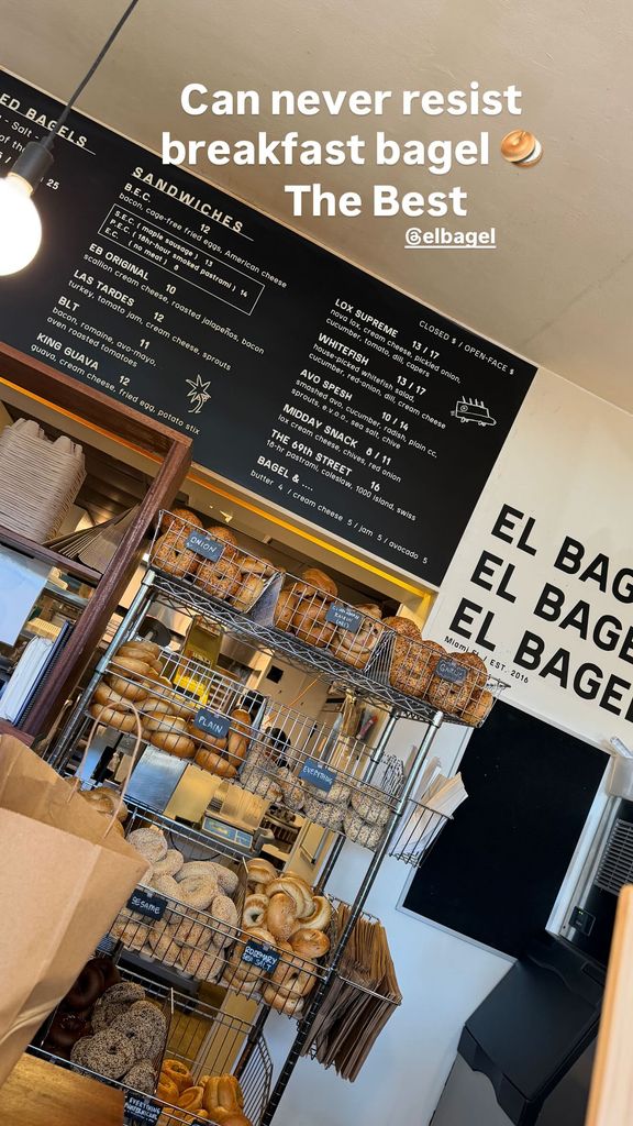 view inside bagel shop