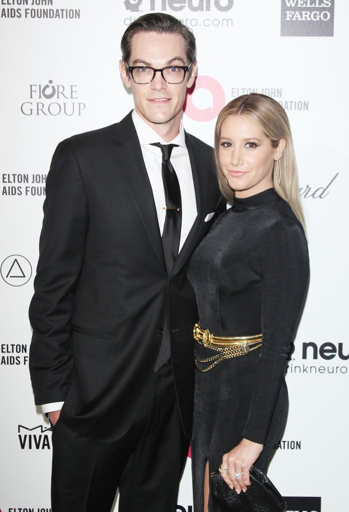 photo of ashley tisdale and christopher french in black outfits