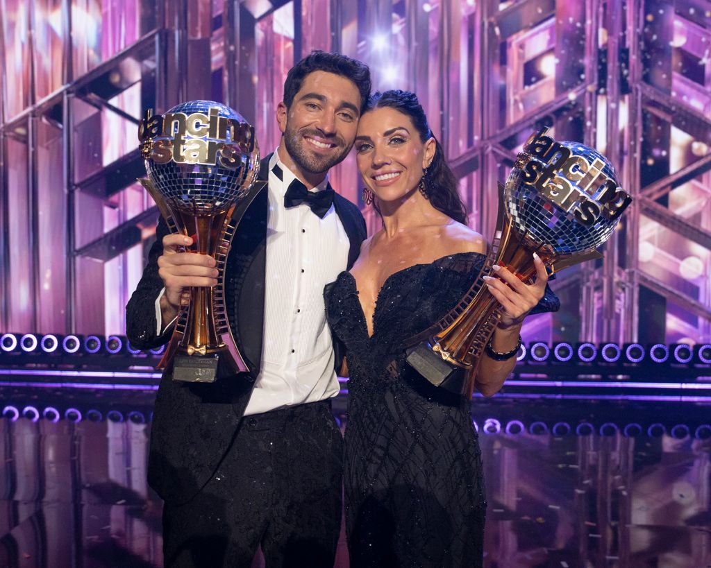 
JOEY GRAZIADEI, AND JENNA JOHNSON crowned with te Len Goodman Mirrorball Trophy