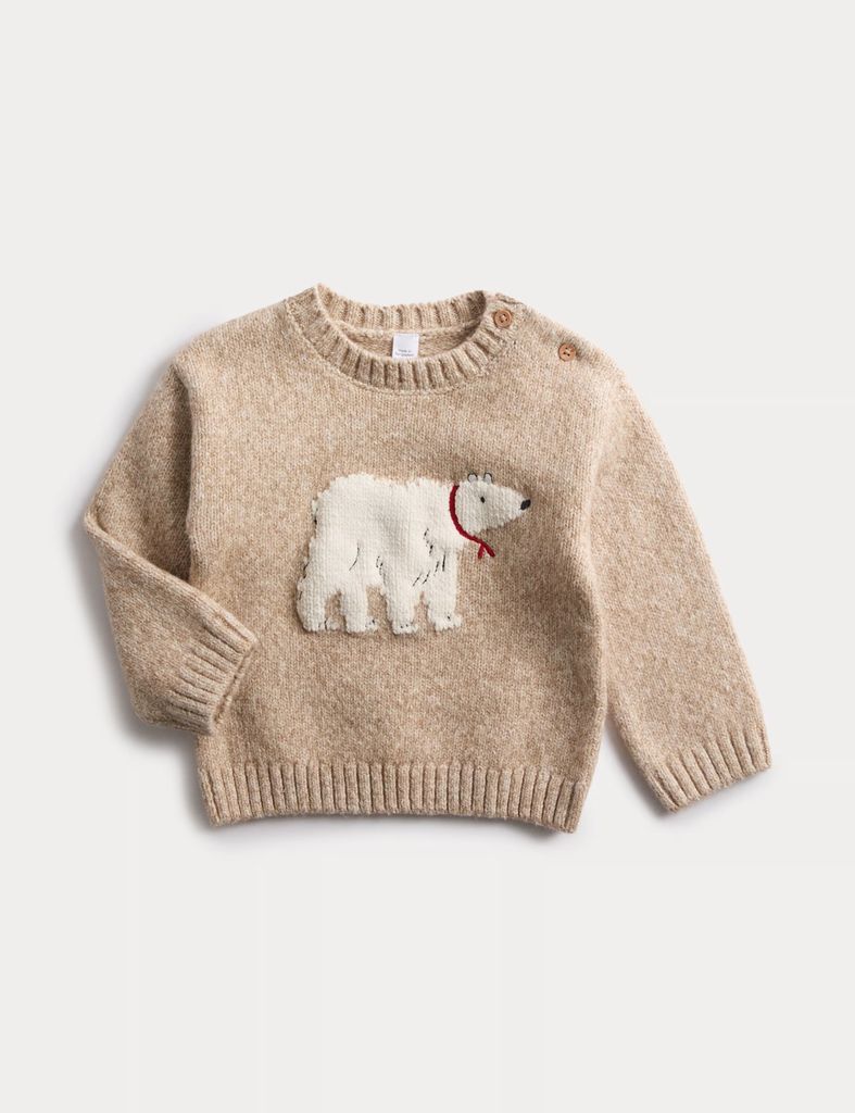 Cotton Rich Polar Bear Knitted Jumper