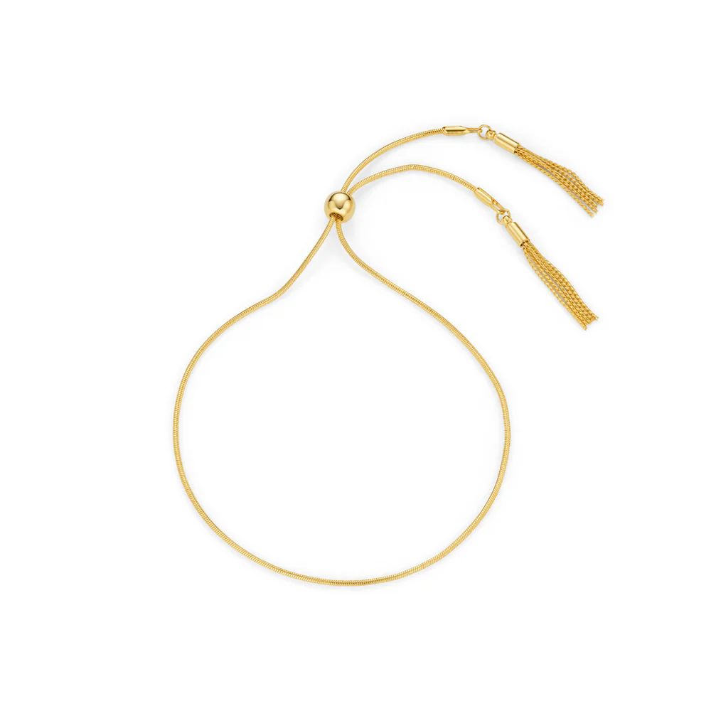 Fine Adjustable Tassle Slider Bracelet