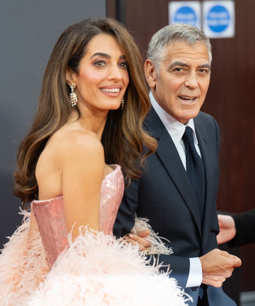Amal Clooney and George Clooney attend the "Jay Kelly" Headline Gala at the 69th BFI London Film Festival at The Royal Festival Hall on October 10, 2025 in London, England
