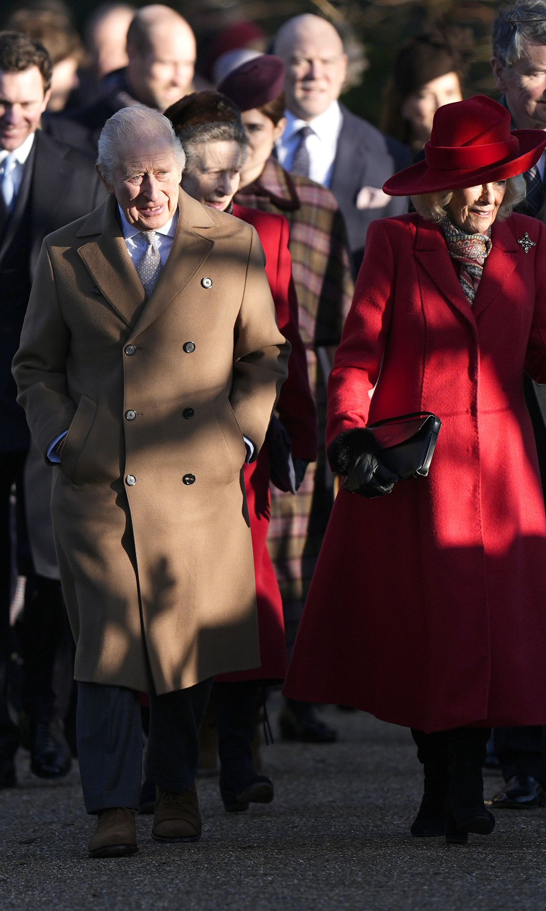 King Charles III and Queen Camilla attending the Christmas Day morning church service at St Mary Magdalene Church in Sandringham, Norfolk. Picture date: Thursday December 25, 2025. (Photo by Aaron Chown/PA Images via Getty Images)