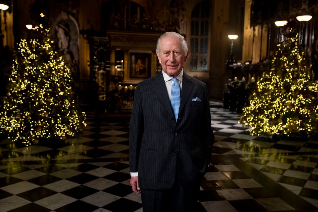 King Charles recording Christmas speech in the Lady Chapel, Westminster Abbey