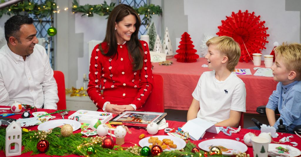 Ray Travasso with the Princess of Wales, and brothers George and Henry 