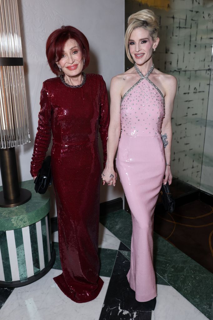 Sharon Osbourne and Kelly Osbourne attend a special cocktail hosted by Rebecca Vallance at Aki London